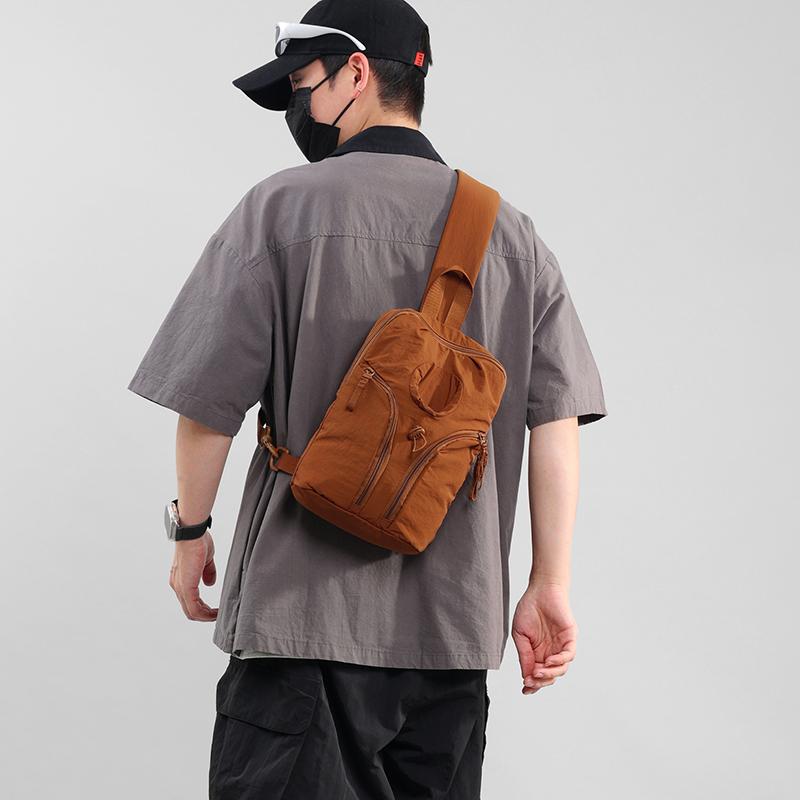 Multifunkční náprsní taška Pánská taška přes rameno Dámská velkokapacitní sportovní crossbody taška s držákem na vodu