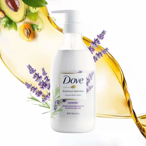 Dove Body Soap Large Capacity Refill 900g Botanical Selection Lavender