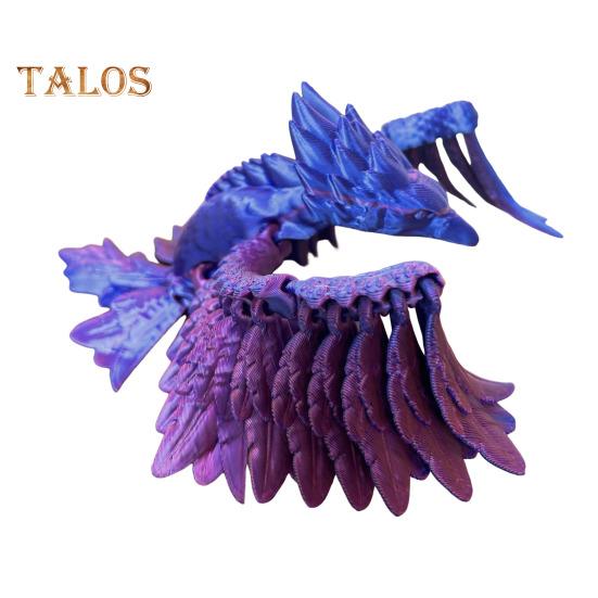 

Фигурка Феникса, напечатанная на 3D-принтере, подвижные суставы, красочная фигурка птицы, шарнирная модель животного, игрушка-фиджет, украшение для домашнего офиса, рабочего стола, орнамент фиолетовый