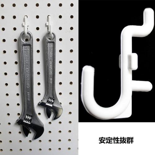 Lakymisy Perforated Board Hooks, Set of 50, Net Hooks for Mesh Panels, J-Shaped, Fixed Fasteners, Pegboards, Punching Boards, Parts, Wall Hanging, Pro