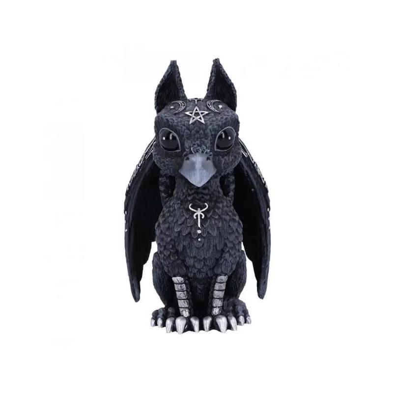 Garden Witch Cat Sculpture Gothic Kitten Decoration Halloween Magic Cat Statue Resin Craft Ornament Home Outdoor Courtyard Decor