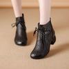 Spring and Summer Hollow Thick Heel Retro Martin Boots High Heel Round Head Soft Leather Hole Cool Boots Women