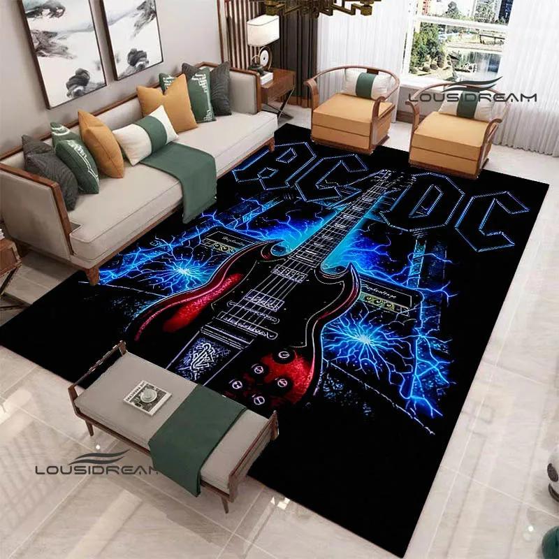 3D Rock Band AC/DC Printed Carpet Yoga Mat Non-slip Carpet Kitchen Mat Room Decor Carpets for Living Room Area Rug Birthday Gift