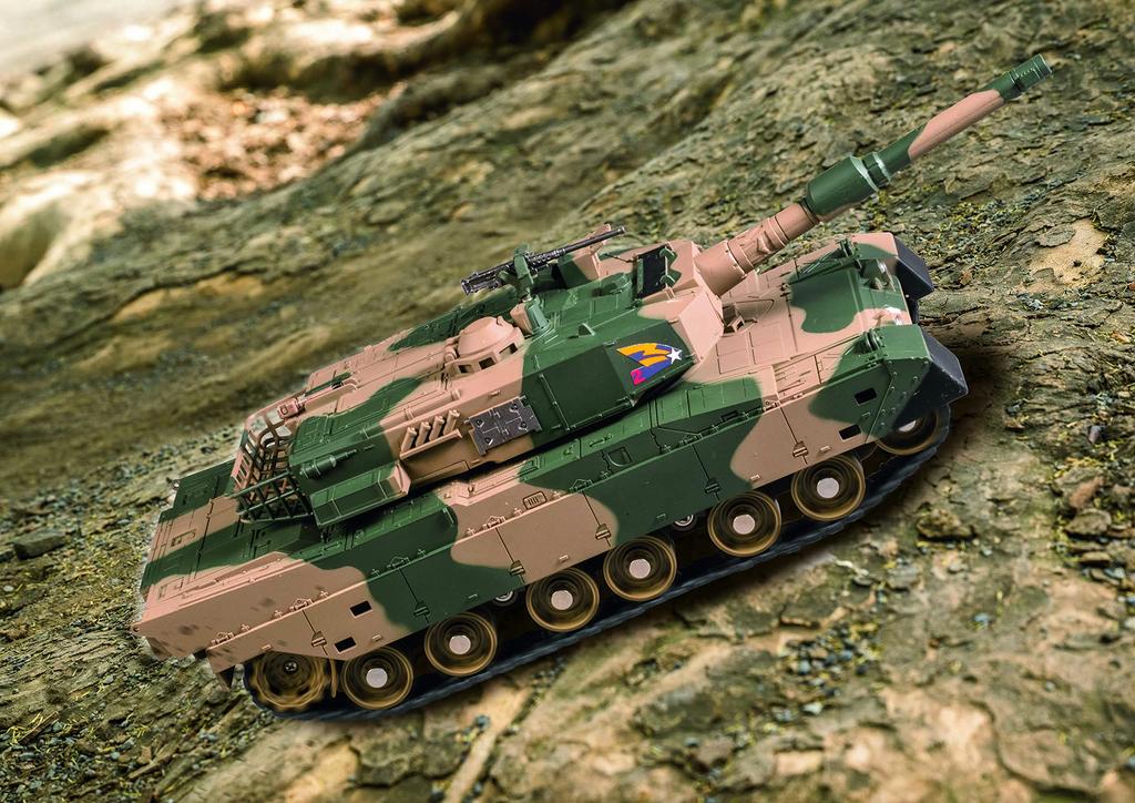 Jozen Dirt Max 1/28 Scale Radio Controlled Model of the Japan Ground Self-Defense Force Type 90 Tank JRVK119-GR, Green