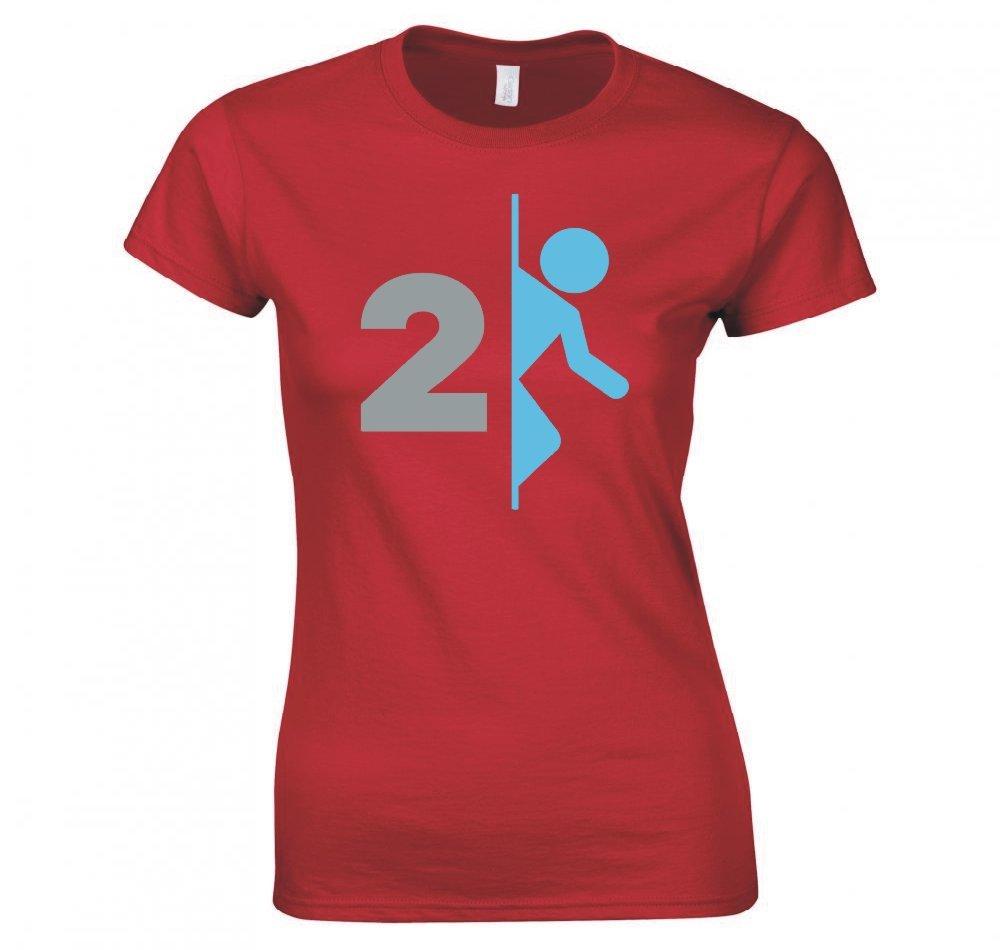 Portal 2 Aperture Laboratories Game Logo Ladies Tshirt New S