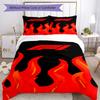 Flame Icon Bedding Set,Breathable Duvet Cover with Pillowcases,Soft Bed Linen for Bedroom Home Decoration,Perfect Festival Birth