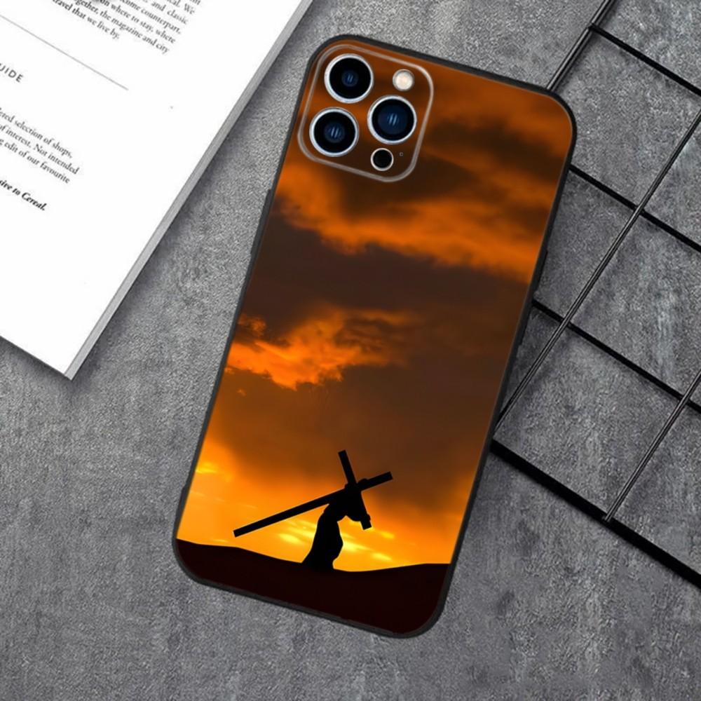 Geloof Christelijke Religieuze Jezus Telefoonhoesje Voor Apple iPhone 15,14,13,12,11,XS,XR,X,8,7,Pro,Max,Plus,mini Siliconen Zwarte Cover