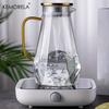 1PCS Diamond Texture Glass Teapot Set Hot Cold Water Kettle Water Jug Transparent Coffee Pot Home Water Carafe Glass Pitcher