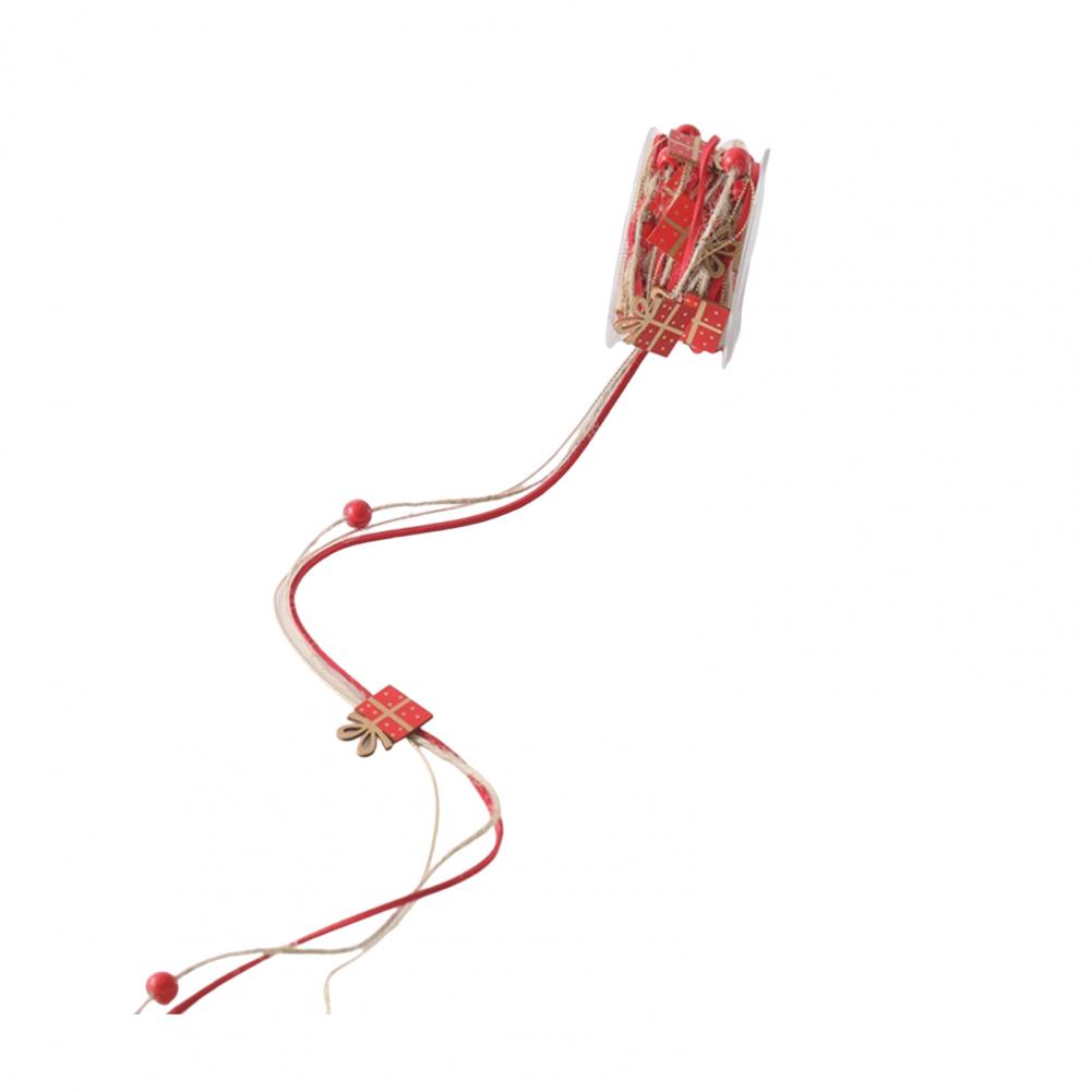 5.5 Yards Christmas Ribbons Red/Green Holiday Ribbon Roll with Tree/Gift Box Decor for Gift Wrapping DIY Crafts