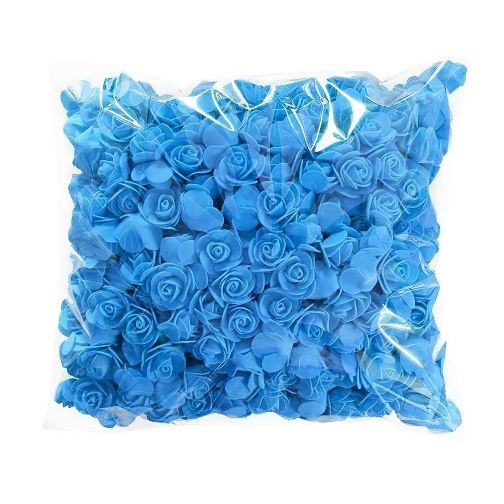 100Pcs Gift 3.5cm Artificial Flowers Handmade Flower Head Artificial Rose Flowers Foam Wreath Making Foam Rose Heads Home Decor