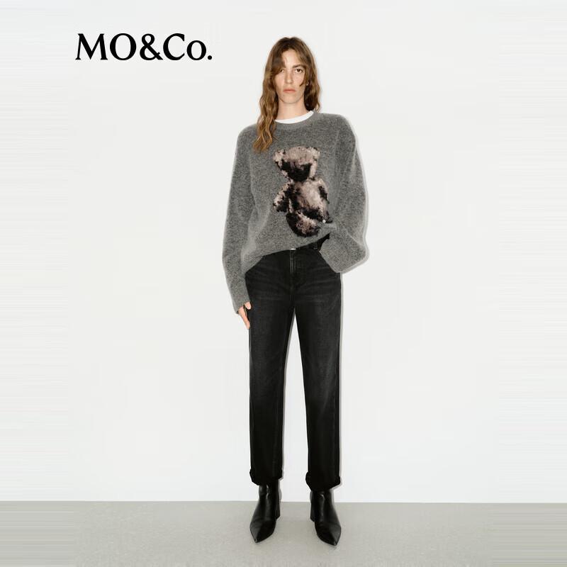 

MO&Co. Выстиранные черные джинсы до щиколотки прямого кроя со средней посадкой S 26