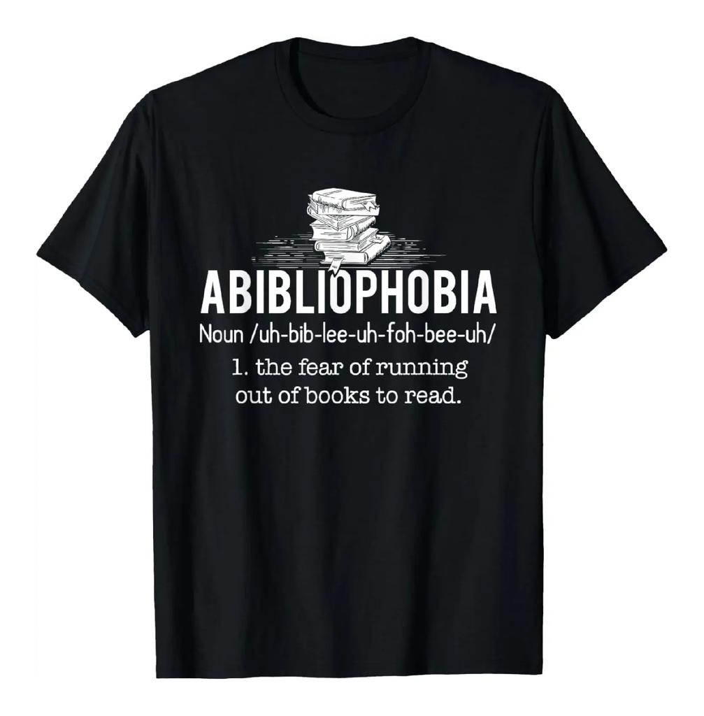 Abibliophobie Angst vor dem Ausgehen der Bücher Lesergeschenk Grafisches T-Shirt Atmungsaktives Kurzarm-T-Shirt