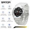 Orologio da polso sportivo multifunzione SANDA unisex con doppio display