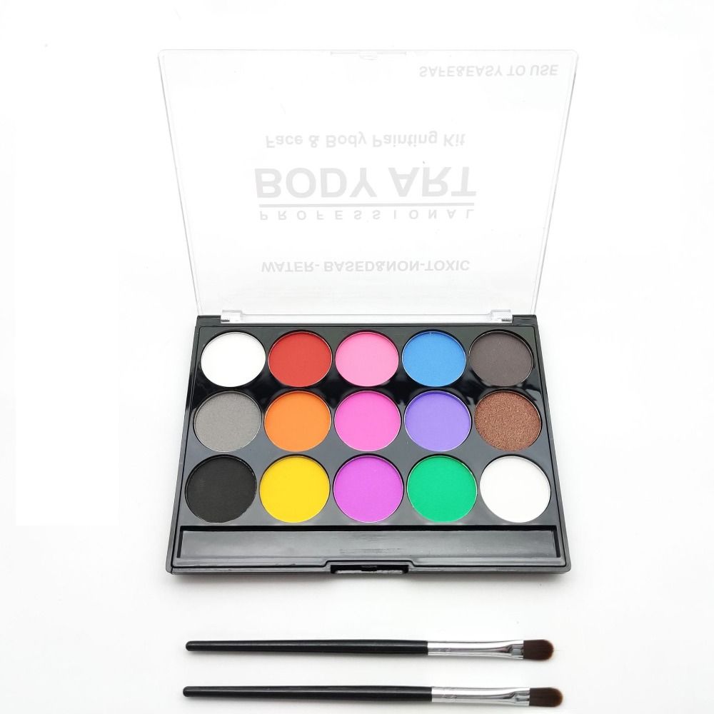 

Профессиональные масляные краски для лица и тела, нетоксичные водные краски, масло с кистью, фестивали 15color