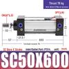 SC63 High Thrust Small Pneumatic Cylinder, Model SC40/50/80/100*125X150X200X500-S