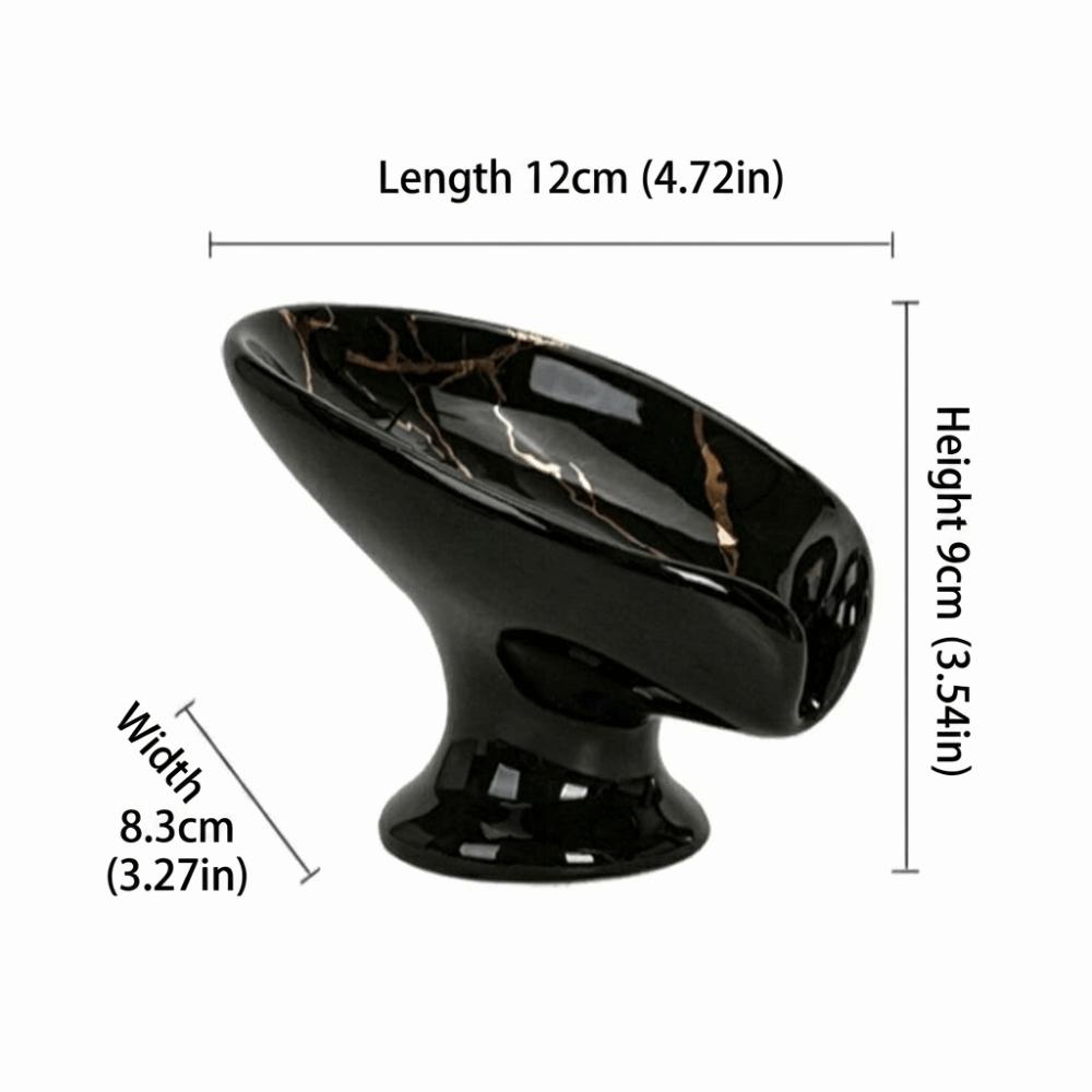 Leaf Shape Soap Holder Self-Draining Soap Plate Storage Organizer Ceramic Soap Dish Shower