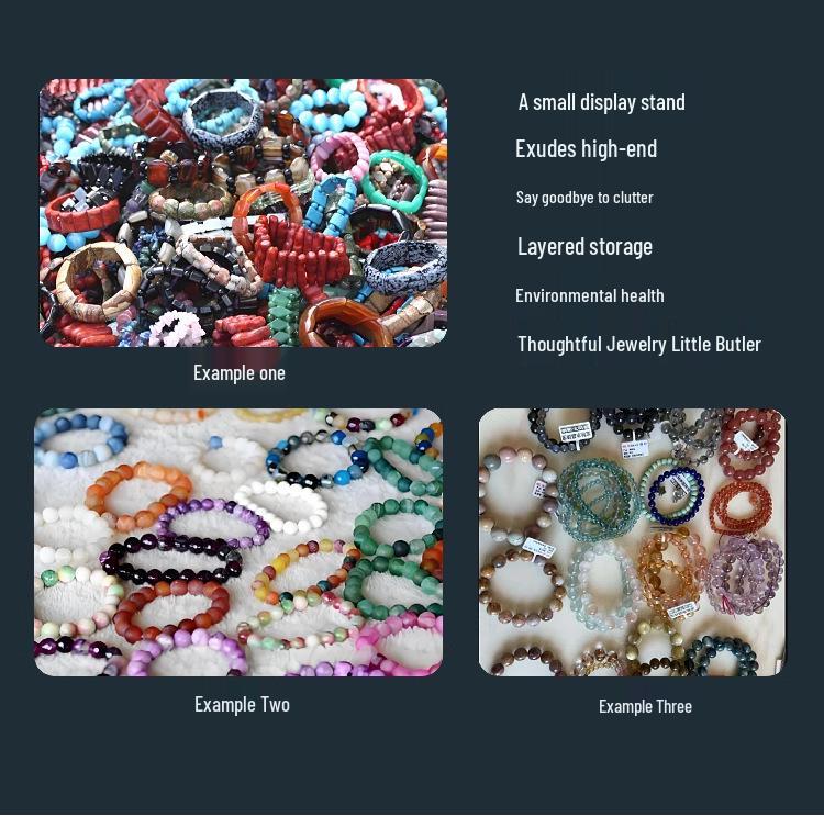 High-End Transparent Jewelry Display Stand for Bracelets, Necklaces, Bangles, and Watches.