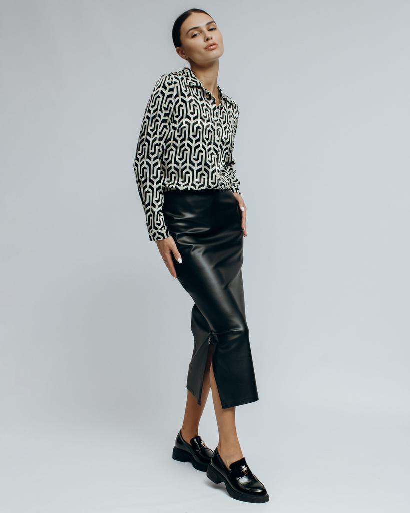 Women's Shirt Modalinda 7186 36 Black and White