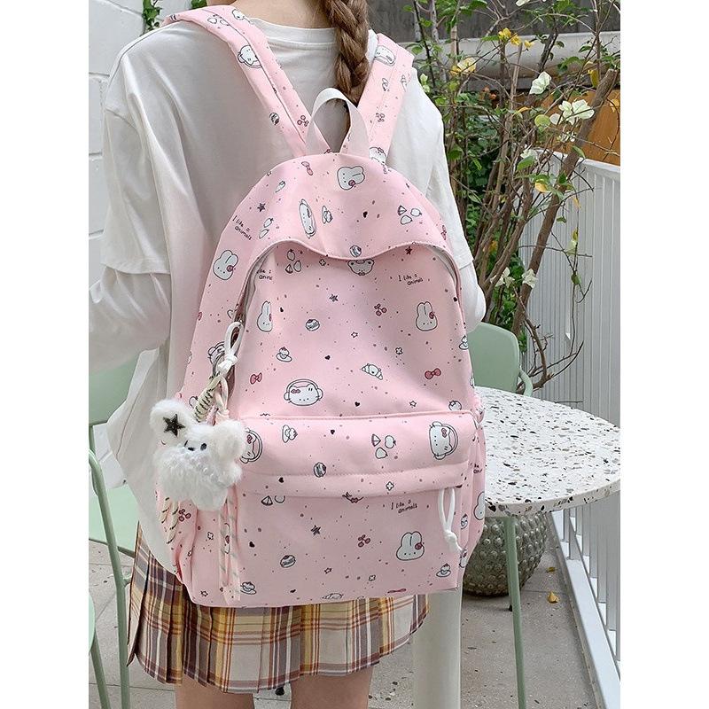 Schoolbag Sweet Girl Soft Cute Cartoon Mori Cute Girl Small Backpack Fresh Cure Sea Salt Blue Student Party Backpack