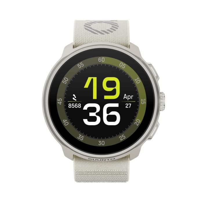 Montre Connectée Sport GPS - SUUNTO RUN FROST GRAY - Amoled - Altimètre - Bracelet Textile