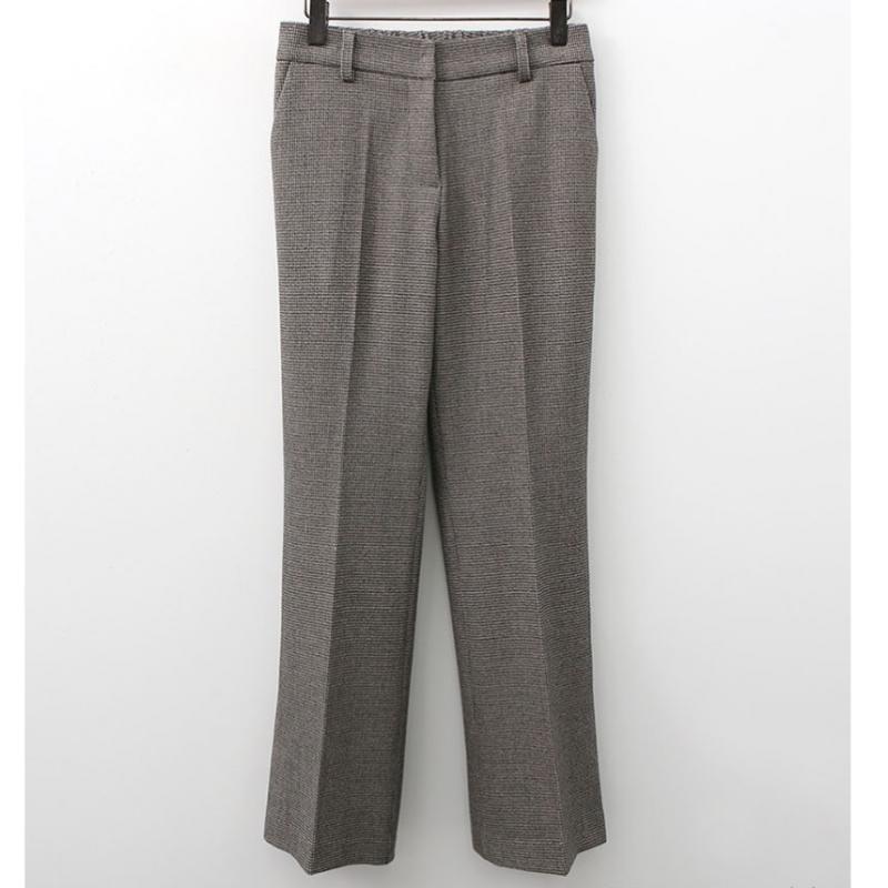 Shop   Women Semi Bootcut Side Split Span Banding Slacks Charcoal Mut Wpt 2024