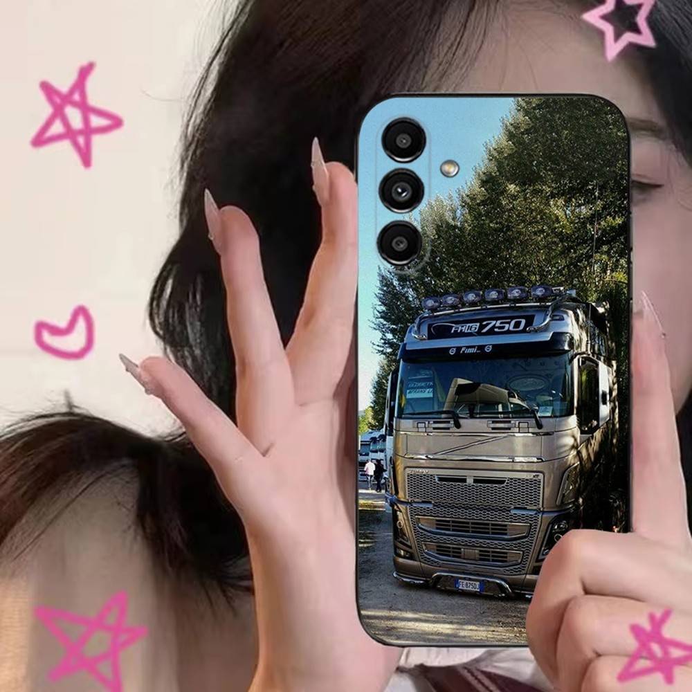 Car V-Volvo-s-Trucks Phone Case For Samsung S24,S21,S22,S23,S30,Ultra,S20,Plus,Fe,Lite,Note,10,9,5G Black Soft Cover