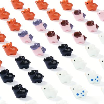 10-100PC Micro Pig Figurine Resin Ornaments Miniature Model Mini Animal Statue Bonsai Decoration Garden DIY Dollhouse Home Decor