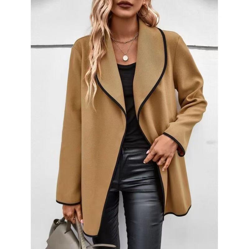 2025 Autumn/Winter Korean Style Women's Double-Sided Wool Coat - Mid-Length, Elegant, Versatile Outerwear