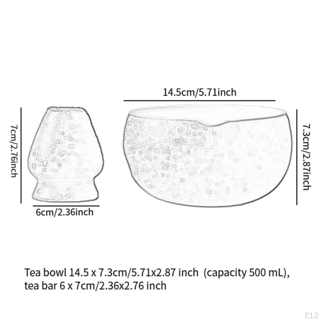 Matcha-Schüssel aus Keramik, Schneebesen, Tee und Halter mit Ausguss für die Küche