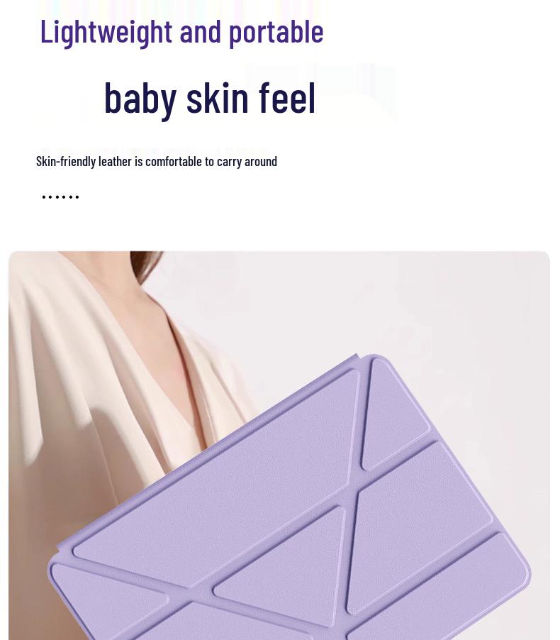 Ochranné pouzdro pro iPad 11 (Bez slotu na pero), Y-Fold, 10,2", Anti-Bend, Akrylový kryt pro 9. generaci Air57.