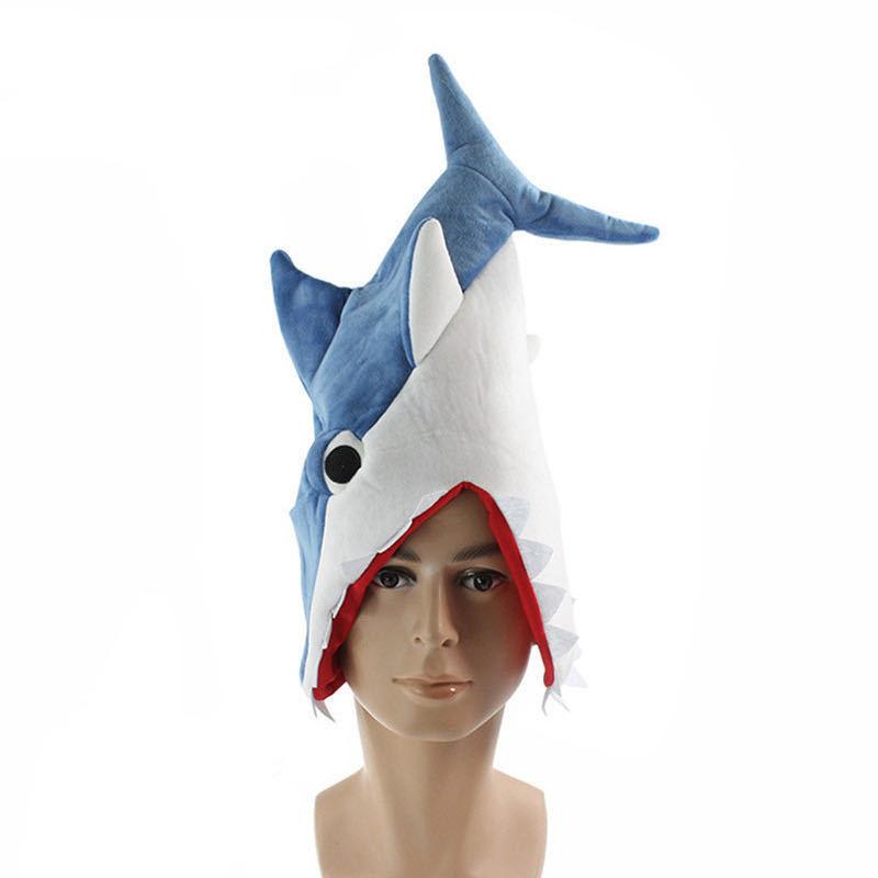Sombrero de Tiburón de Dibujos Animados con Peluche para Disfraz de Halloween y Regalo de Fiesta