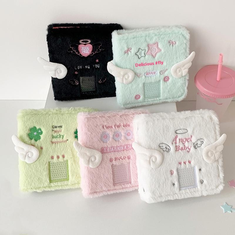 Ins Style Plush Wing A7 Binder Book Photos Album Photocard Cute Collect Idol Photo Album Loose Leaf Storage Display Book