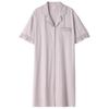 Pajamas women's summer thin Modal cotton cardigan new high-end pajamas medium and long loungewear