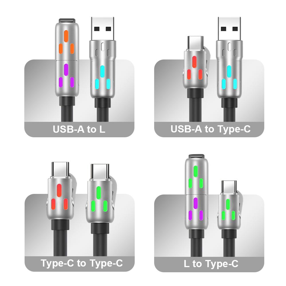 Multi Usb Charger 4 In 1 Multiple Fast Charging Cable 3ft/1m With Usb A/usb C L Data Transfer Compatible With Phone/android