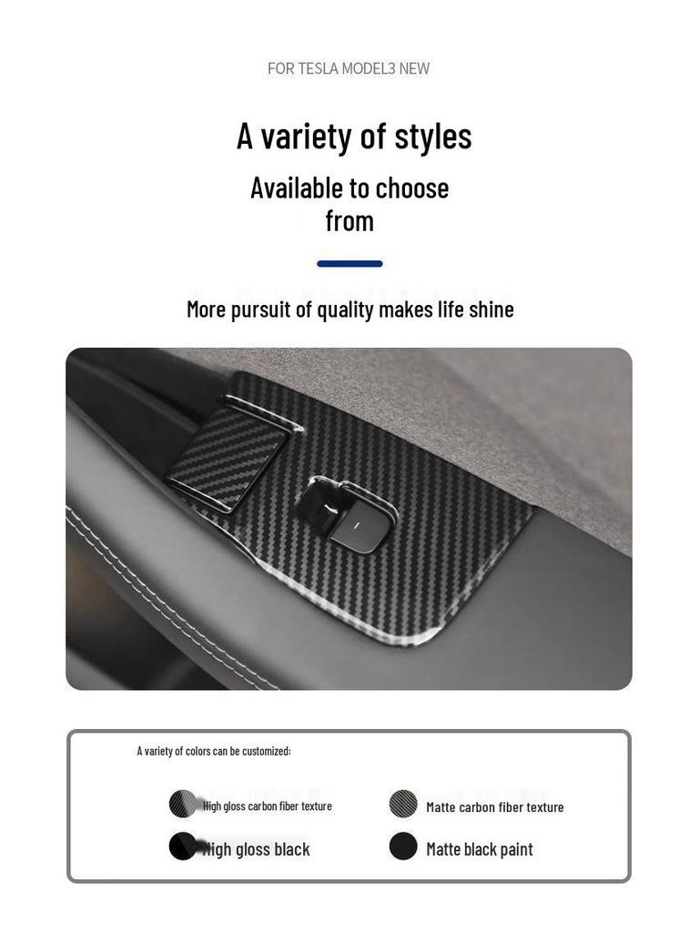 Tesla Model Y Window Button Decorative Stickers