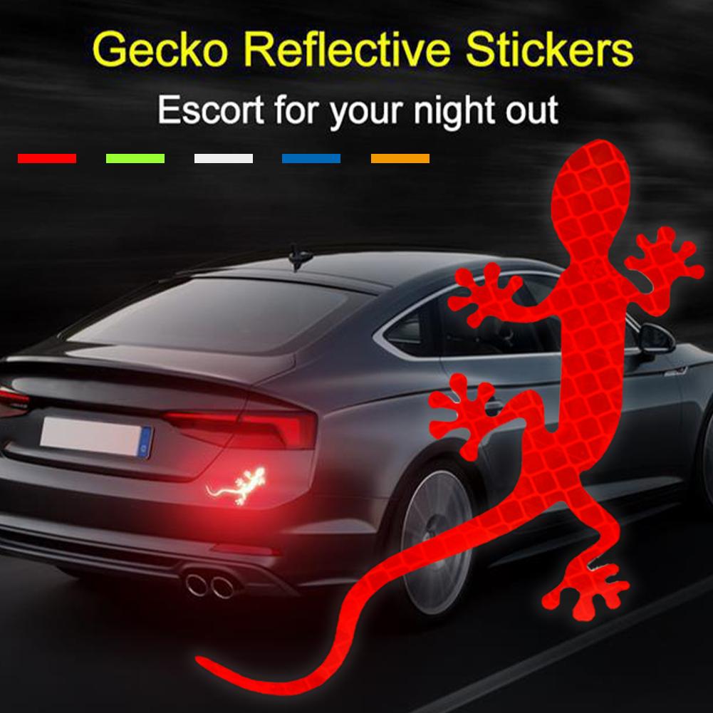 Kreativní Reflexní Gekon Samolepka na Auto Samolepicí Auto Dekor Decal Noční Bezpečnost Auto Moto Reflexní Výstražné Značky Samolepky