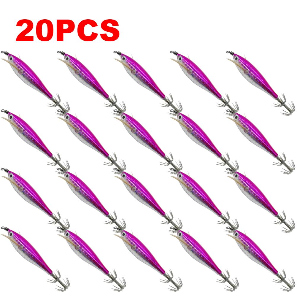 10/20PCS 5.5g/7.5CM Luminous Fishing Bait Octopus Cuttlefish Simulation Squid Hook Fluorescent Fishing Bait Squid Jig For Fishin