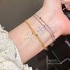 Bracciale con Ciondolo a Croce con Pietre di Zircone per Donne Gioiello Elegante Regalo