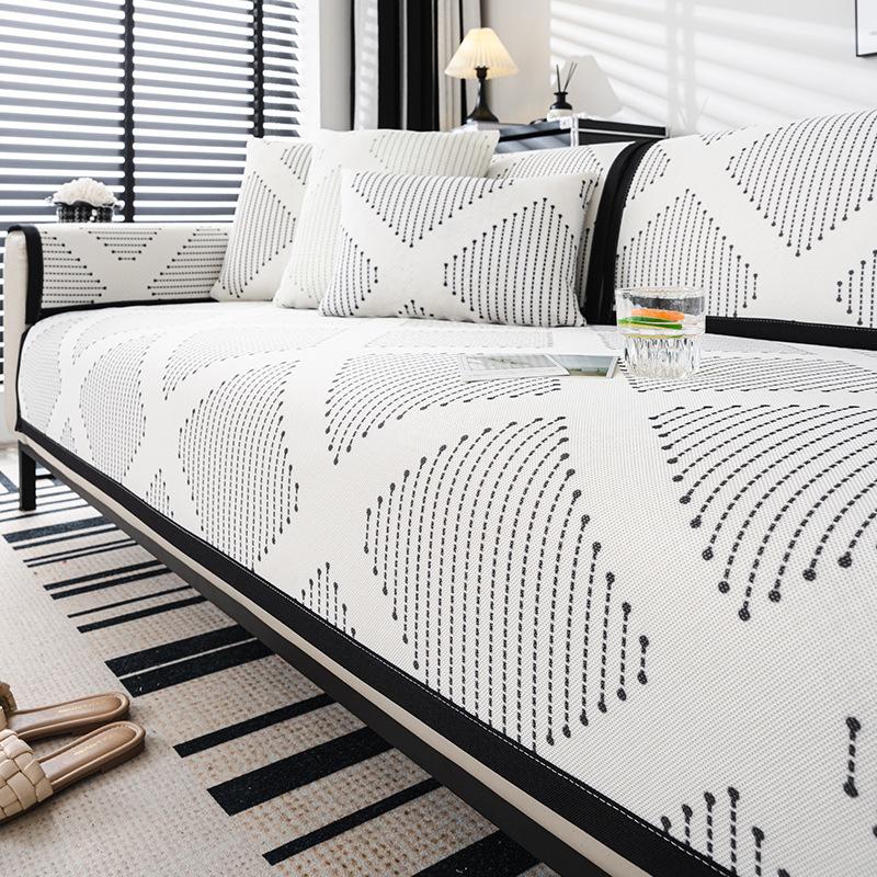 

Летняя подушка для дивана из ледяного шелка, высококачественный простой нескользящий чехол для дивана, полотенце, крутой дышащий летний чехол для дивана 70*70cm