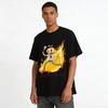 Skate Or Die Flame Skull Graphic Street Style Short Sleeve Tee Pure cotton T-shirt
