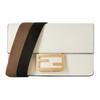 Baguette Gold Logo Stripe Leather Crossbody Shoulder Bag Mini Women Bags White 8BS039-AAIW-F171K