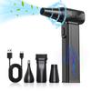 Portable Wireless Hair Dryer with Magnetic Nozzle and Aluminum Alloy Dust Blower