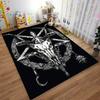 Gothic Skull and Pentagram Carpet Non-slip Rug Suitable for Living Room and Bedroom Sofas