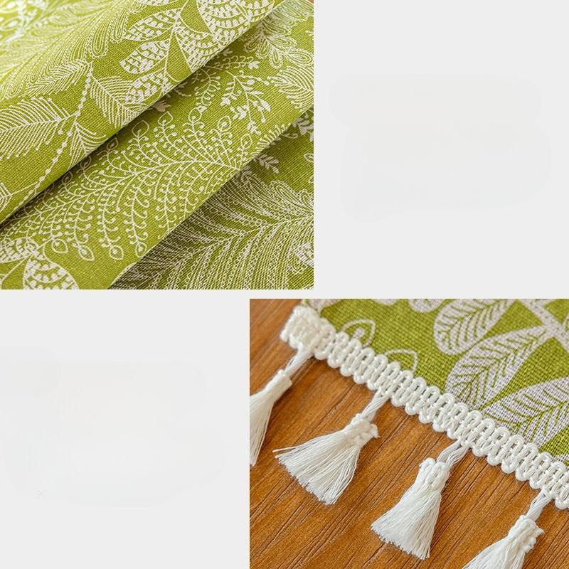 Tasse Table Runner Vintage Printed Pastoral Style Placemat Sideboard Cabinet Dust Cover Room Dining for Home Party Table Decor