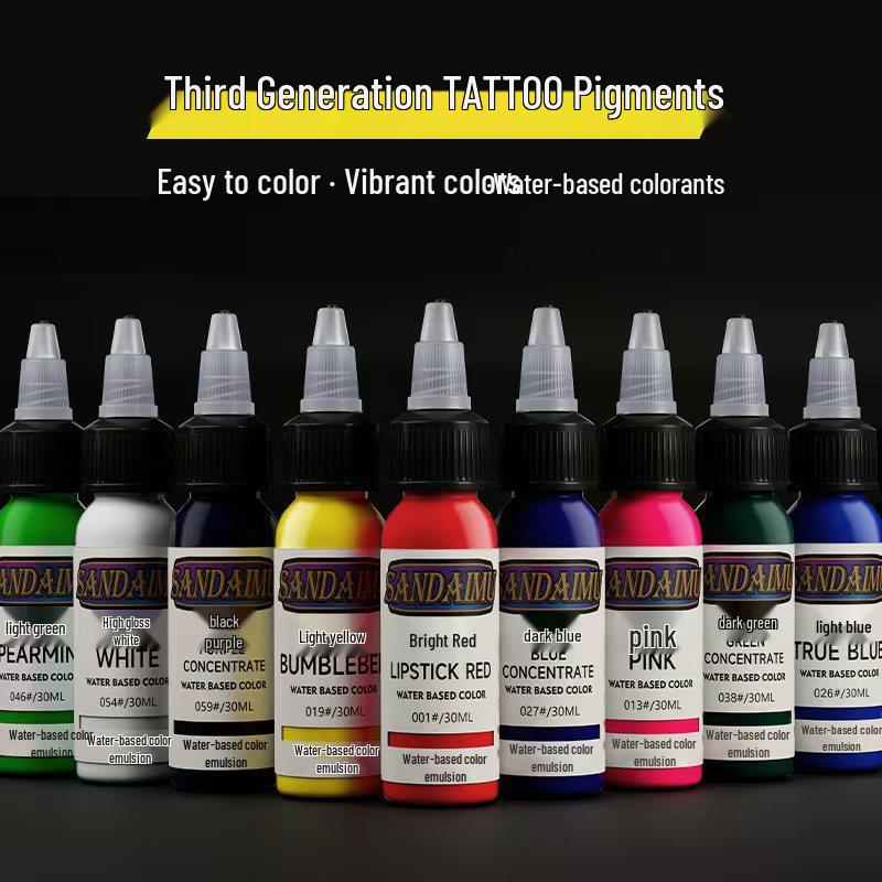 Jiugong 3rd Gen Tattoo Ink Set - 67 Safe Water-Based Colors