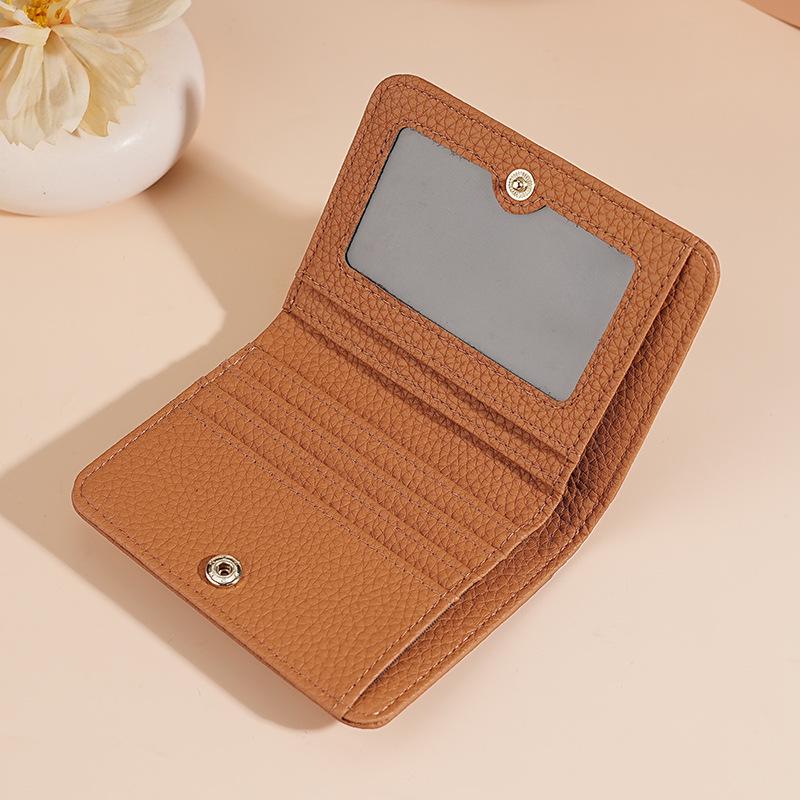 Women's RFID Mini Cowhide Wallet: Ultra-Thin Genuine Leather Anti-Magnetic Card Holder & Coin Purse