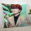 Custom Ateez Kpop Style Square Pillowcase Custom Zippered Pillow Cover Case 45X45Cm(One Side) 04.1