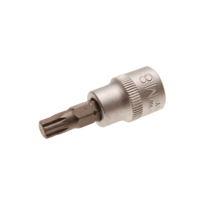 Douille à embouts 10 mm (3/8") denture multiple intérieure (pour XZN) M8