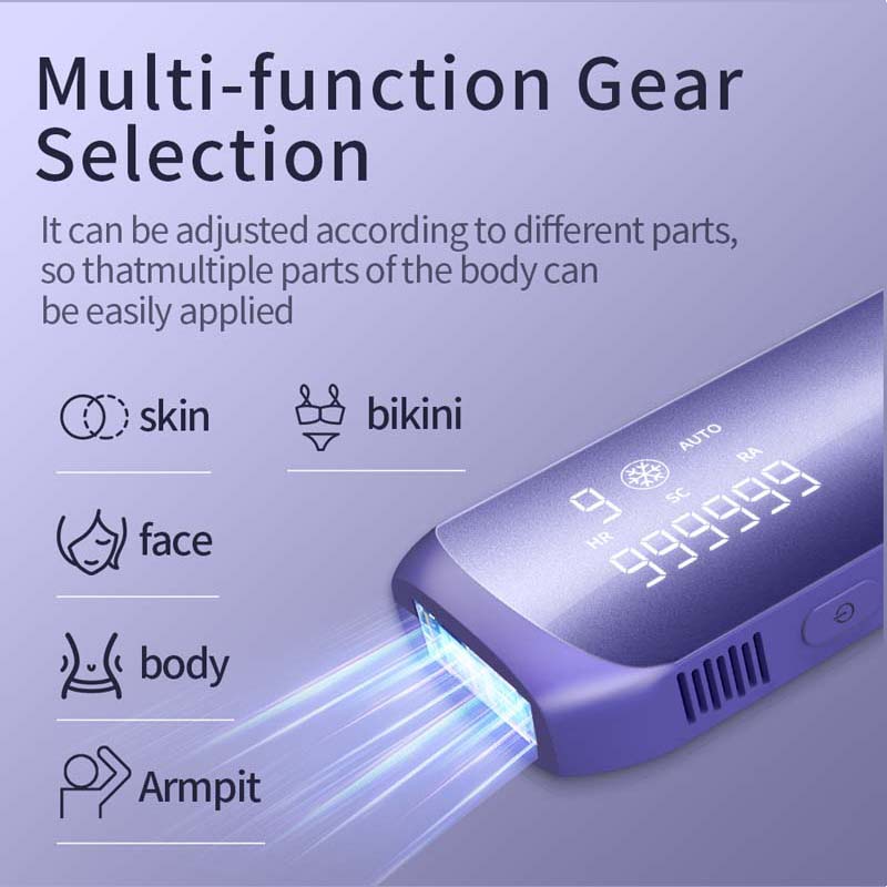 Rectangular Hand-held Hair Removal Device Ice Point Painless Hair Removal Device Portable Home Hair Removal Device