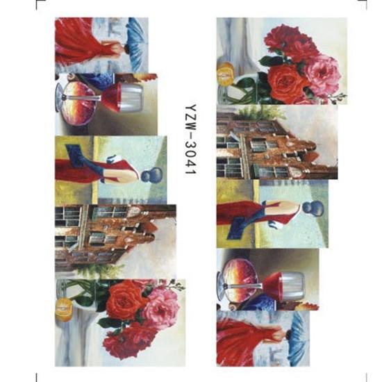 1ks 3D samolepky na nehty jaro léto přírodní květ listy simulace sušená květina vážka nášivka na nehty vodní sklíčka dekorace